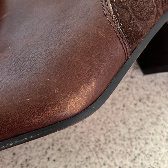 Coach Page Brown Embossed Ankle Boots. - Picture 12 of 15